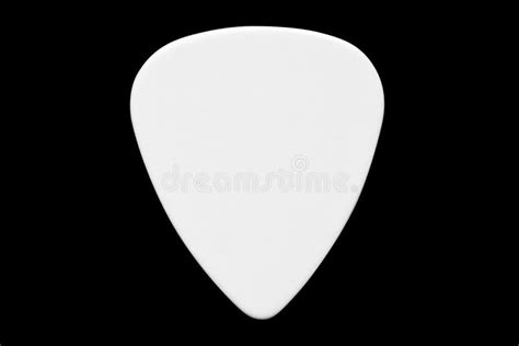 White Guitar Pick On Black Stock Image Image Of Heavy 185894683
