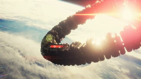 Highly Detailed Huge Spaceship Approaching Stock Motion Graphics SBV ...