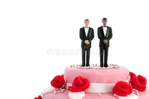 Wedding Cake With Gay Couple Stock Image Image Of Cake Pair 46652705