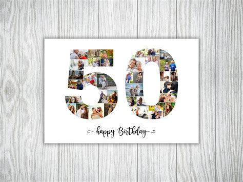 50th Birthday Collage 50th Anniversary Photo Collage 50 Photo Collage