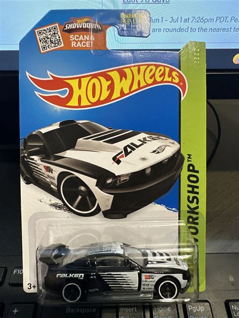 Hot Wheels Custom Ford Mustang HW Workshop Black Kmart Exclusive Falken Values MAVIN