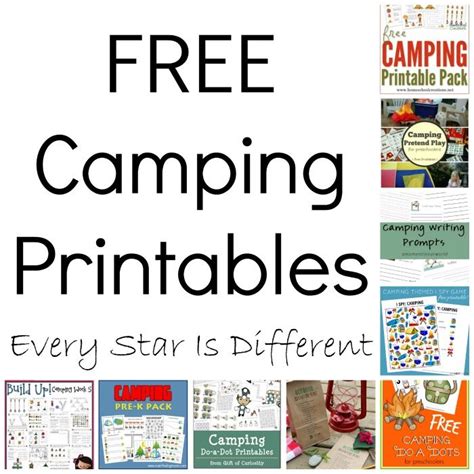 Free Camping Printables Artofit