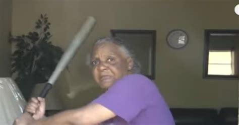 Elderly Woman Fights Off 300 Pound Half Naked Attempted Burglar With Baseball Bat