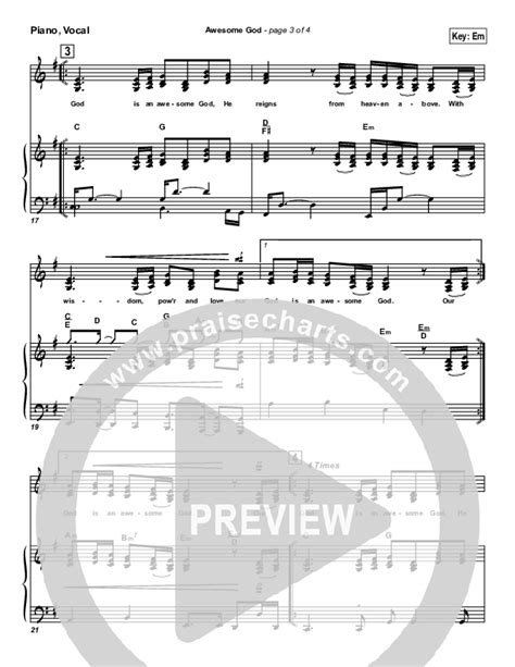 Awesome God Sheet Music PDF (Michael W. Smith) - PraiseCharts