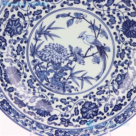 RZBD05 Blue And White Porcelain With Flower Pattern And Bird Design