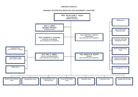 Bdrrmc Organizational Chart Pdf Emergency Management Public Safety