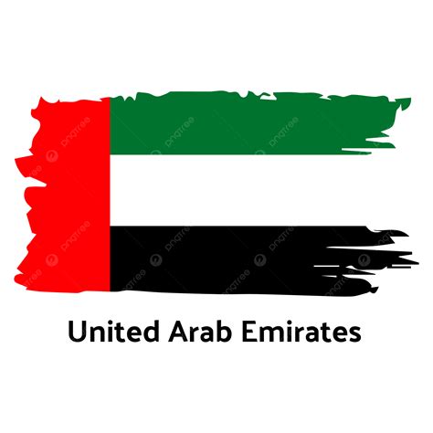 Brush Effect Of United Arab Emirates Flag Vector, Arab, Emirates, Flag