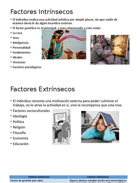 Extrínsecos E Intrínsecos - Factores Intrínsecos y Extrínsecos | PDF