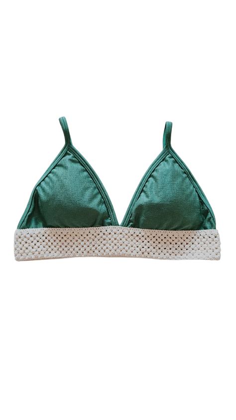 Top De Bikini Triangulo Crochet Eivissa Mar Ammazonica