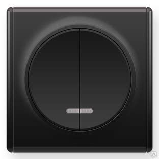 Выключатель OneKeyElectro Florence двойной с подсветкой, черный купить ...
