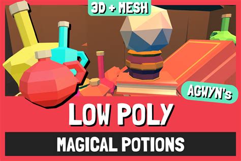 Low Poly Magical Potions Pack 3d Props Unity Asset Store