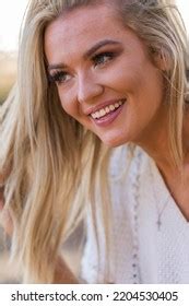 Gorgeous Blonde Bikini Model Poses Outdoors Stock Photo 2204530405 Shutterstock