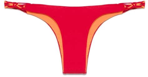 Isa Boulder Tri Twist Bikini Bottoms In Red Lyst