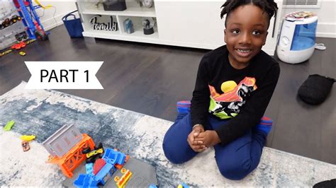 Hot Wheels Monster Truck Ramp On Fire Over Crushed Cars PART 1 YouTube