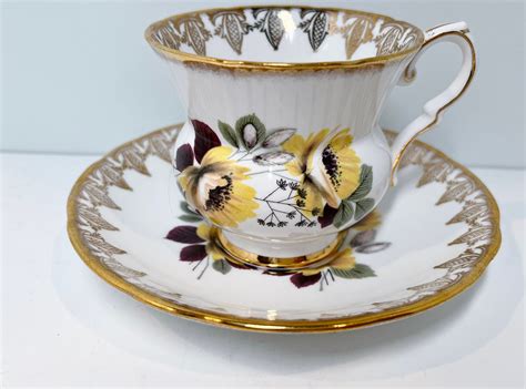 Royal Stafford Teacup And Saucer English Bone China Cups Floral Tea