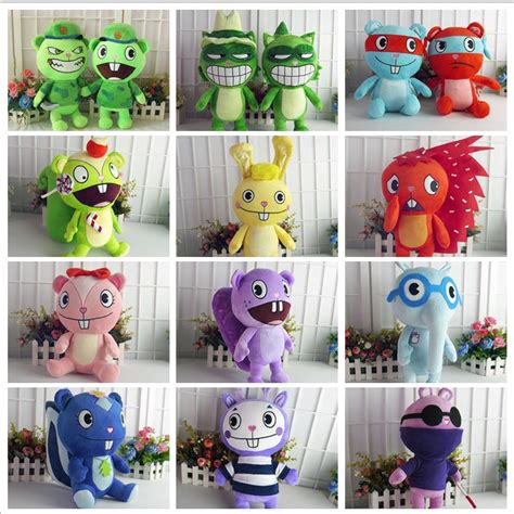 Happy Tree Friends Plush Dolls Nutty Flippy Handy Petunia Flaky Lifty