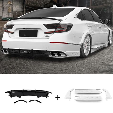 For Honda Accord 2018 2020 10th White Car Lower Splitter Side Guard