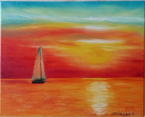 Картина Закат. Размеры: 50x40, Год: 2015, Цена: 4900 рублей Художник ...