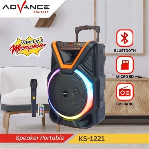 Jual Speaker Advance KS 1221 Wireless Bluetooth Portable 12 Inch Plus