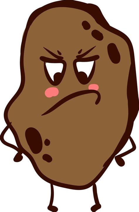 Angry potato, illustration, vector on white background. 13779088 Vector Art at Vecteezy