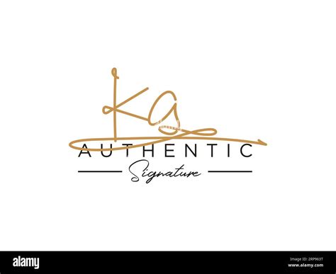 Ka Signature Logo Template Vector Stock Vector Image And Art Alamy