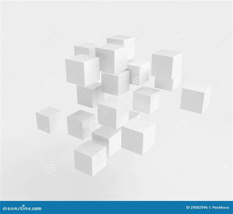 Белые кубики иллюстрация штока. иллюстрации насчитывающей монохромный ...