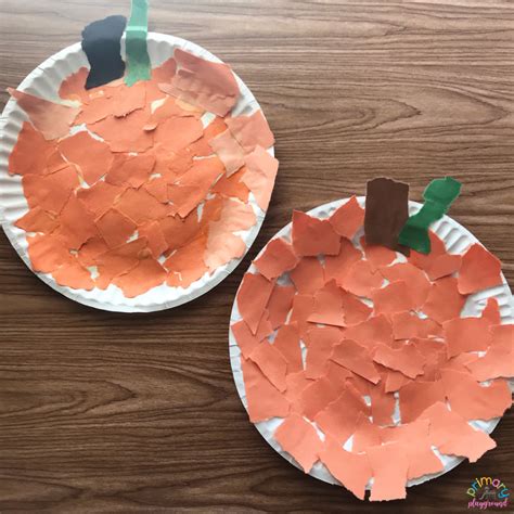 Paper Plate Pumpkin Craft Primary Playground
