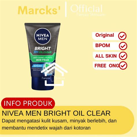 Jual Nivea Men Bright 8h Oil Clear Ed 2025 Shopee Indonesia