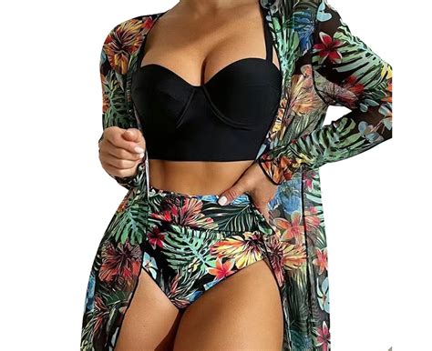 Sexy Piece Skirt Cover Ups Bikini Set String Tie Triangle Thong Swimsuit Coconut Bikini