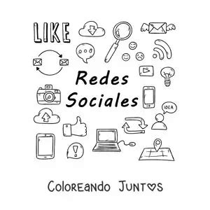 Dibujos De Las Redes Sociales Para Colorear Gratis Coloreando Juntos