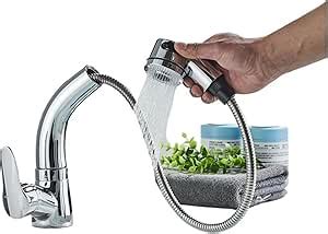 Wptgodgb Pcs Bathroom Basin Faucet Hot And Cold Mixer Crane Faucet Pull Out Swivel Liftable