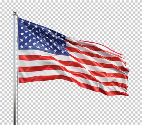 Premium PSD | American Flag Isolated on Transparent Background