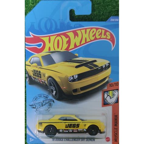 Hot Wheels Dodge Challenger Srt Demon Shopee Malaysia
