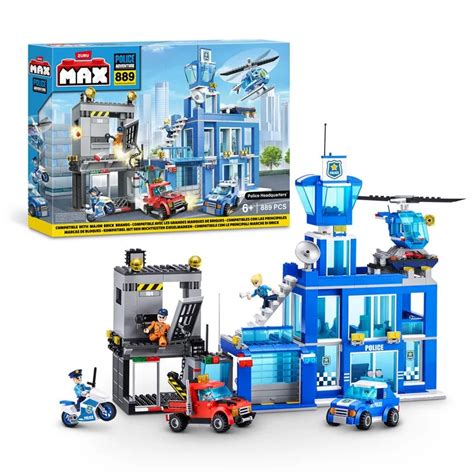 Blocos De Montar Max - Blocos de Montar Max City Police Headquarters 889 peças | Shopee Brasil