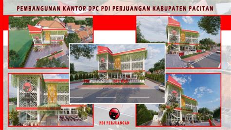 Dihadiri Bupati Pembangunan Kantor Dpc Pdi Perjuangan Pacitan