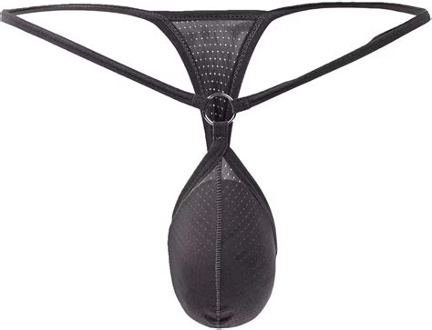 Malowinda Men S Spandex Thong G String Low Rise Bikini Briefs Underwear Gray Xl At Amazon Mens