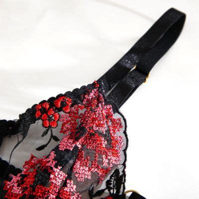 Womens Underwear Set Embroidery Floral Sexy Lingerie Erotic Female Adult Sex Bodysuit Lingerie