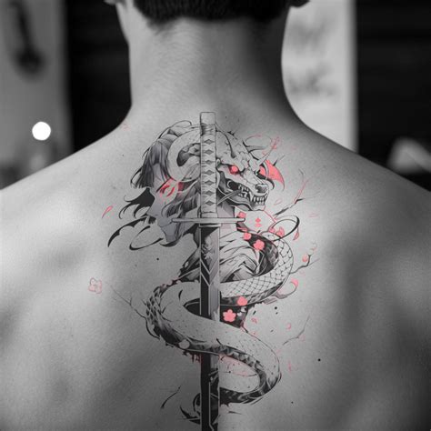 Katana Sword Tattoo Design Download High Resolution Digital Art Png