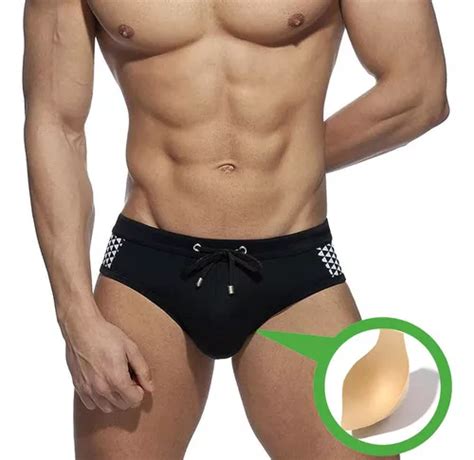 Traje De Baño Hombre Relleno Bulto Corto Briefs Bikini Sexy Meses sin interés