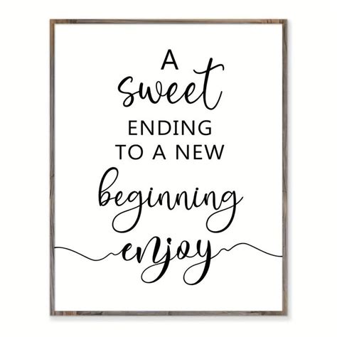 Wedding Sign Wedding Favor Sign A Sweet Ending To A New Beginning
