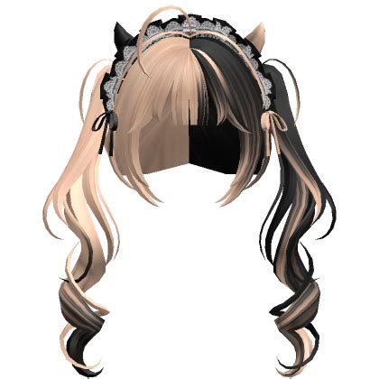 Curled Pigtails With Gothic Headband Blonde Roblox