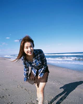 Saki Seto Pictures Bright Orange Bikini On The Beach