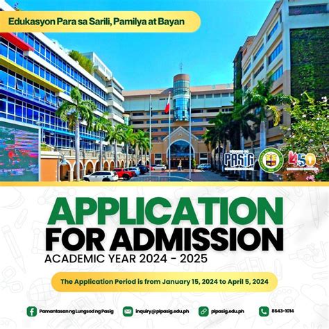 Pamantasan Ng Lungsod Ng Pasig Application For Admission Ay 2024 2025