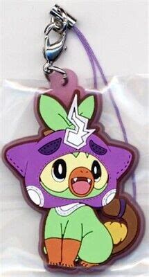 Pok Mon Rubber Strap Collection Halloween Galar Grookey From Japan Ebay