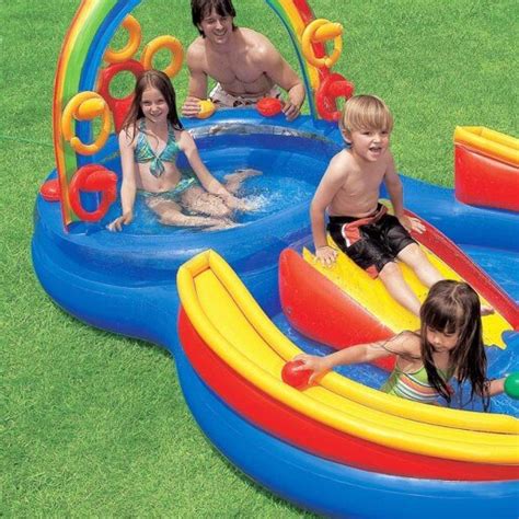 Piscina Infl Vel Intex Playground Arco Ris Piscinas Infantis No