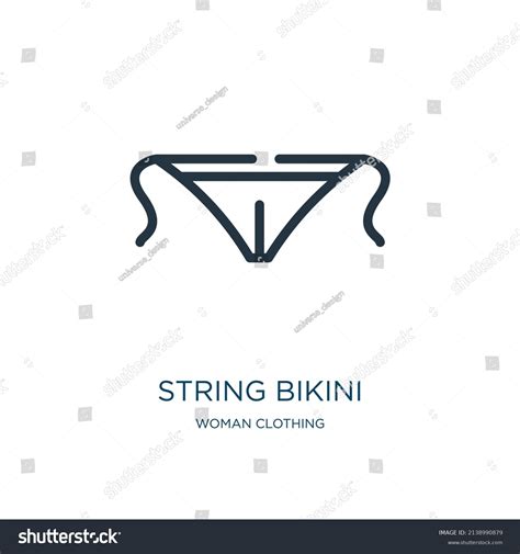 String Bikini Thin Line Icon Underwear Stock Vector Royalty Free 2138990879 Shutterstock