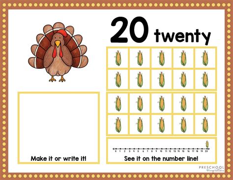 Thanksgiving Ten Frame Counting Mats Preschool Inspirations