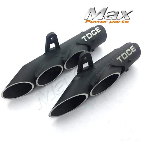TOCE Motorcycle Exhaust Muffler Carbon Fiber Double Down Slip On For R6 ...