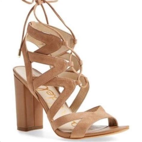 Sam Edelman Nude Block Heel Sandals Gem