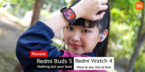 Redmi Buds 5 Anc Wireless Headphones And Redmi Watch 4 Amoled Screen